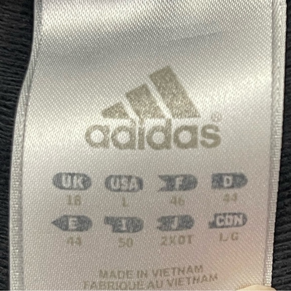 women's black Adidas track pants with mint or light green stripes - Picture 2 of 6